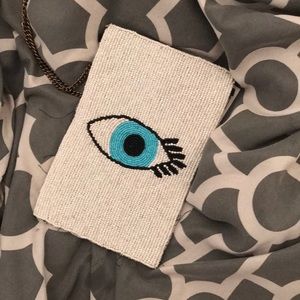 guadalupe evil eye beaded crossbody